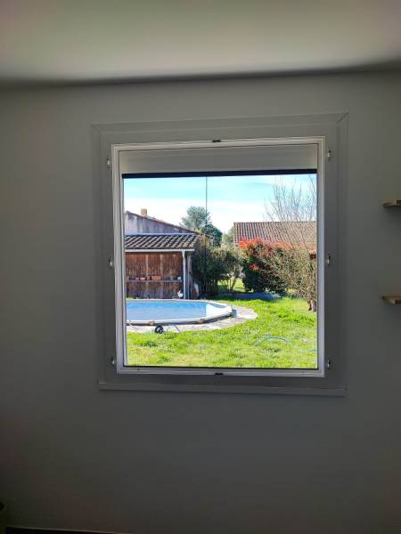 Dépose en rénovation et pose de fenêtres PREFAL blanc à Bruguières